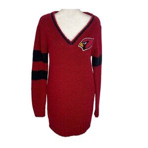 TOUCH Alyssa Milano NFL Cardinals Sweater Dress Size S Red Black Sports 10a-5